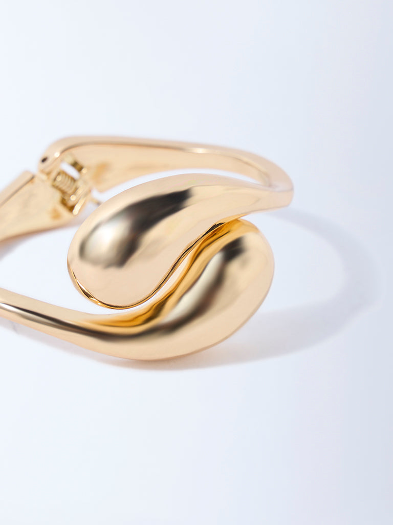 Westside Accessories Gold Puffy Statement Cuff Bracelet