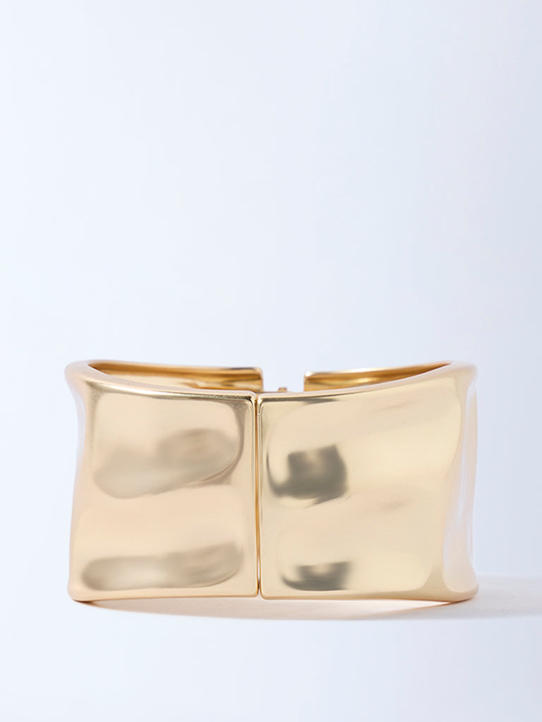 Westside Accessories Gold Molten Statement Cuff Bracelet