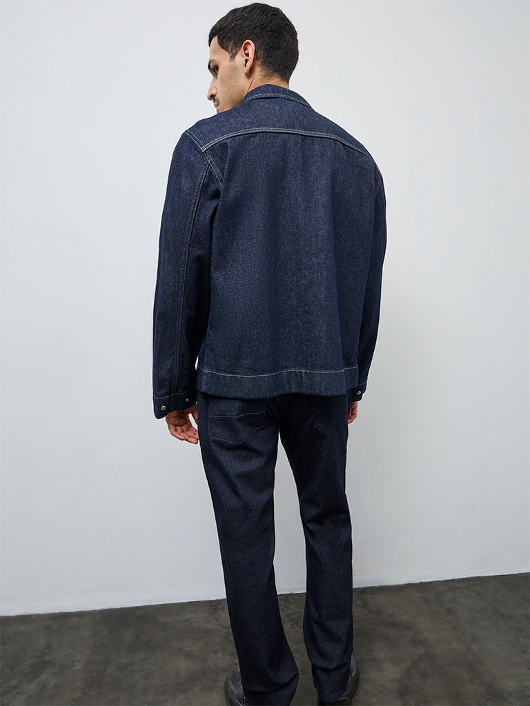 Ascot Blue Relaxed-Fit Denim Jacket