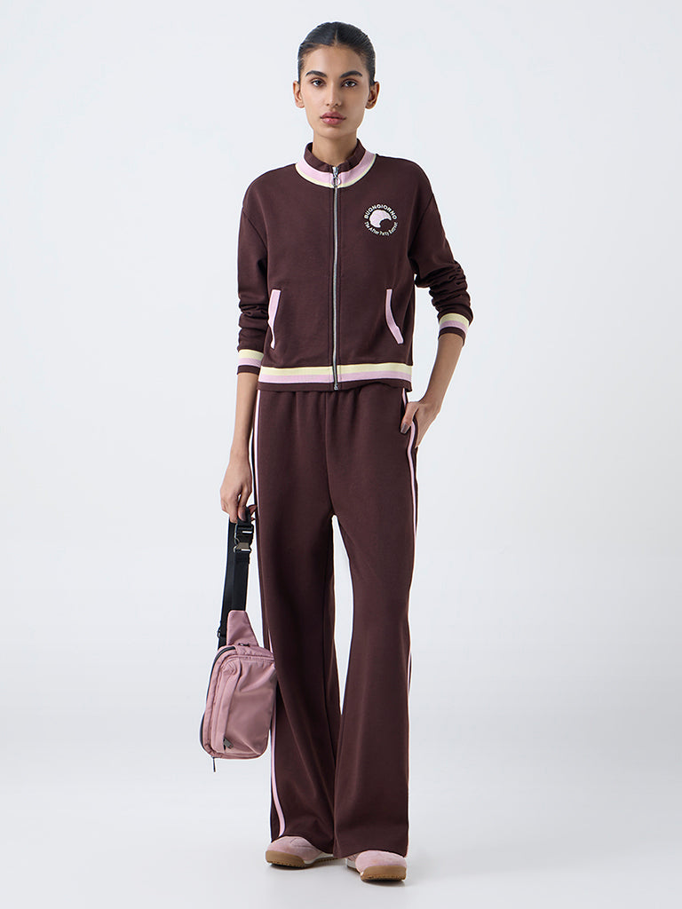 Studiofit Dark Brown Striped Jacket