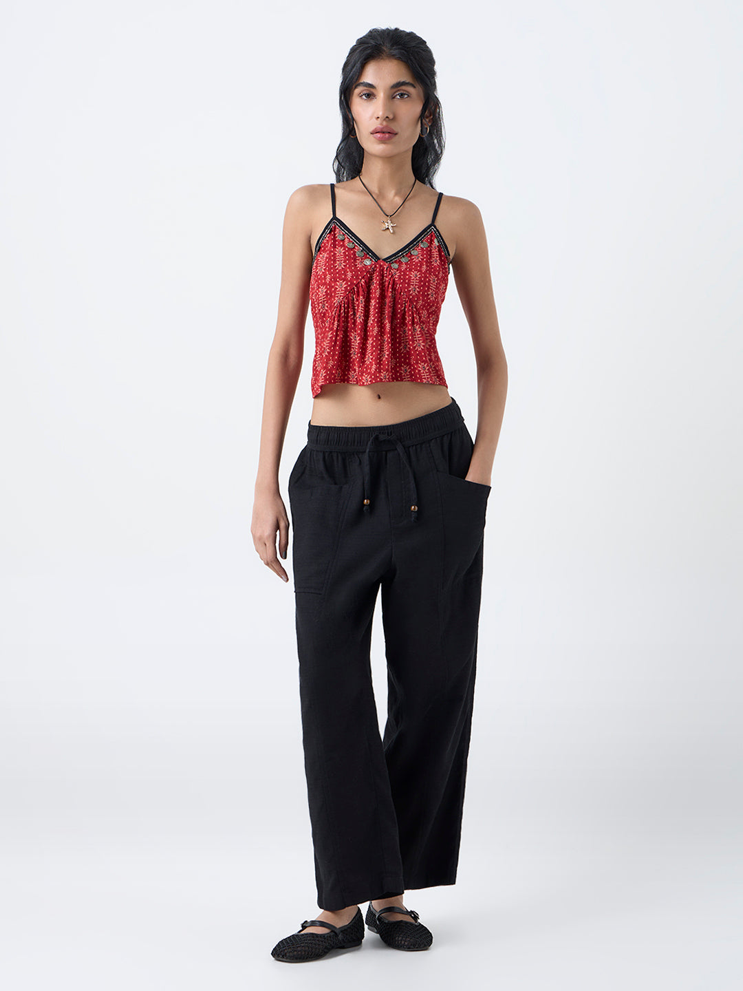 Bombay Paisley Red Printed Top
