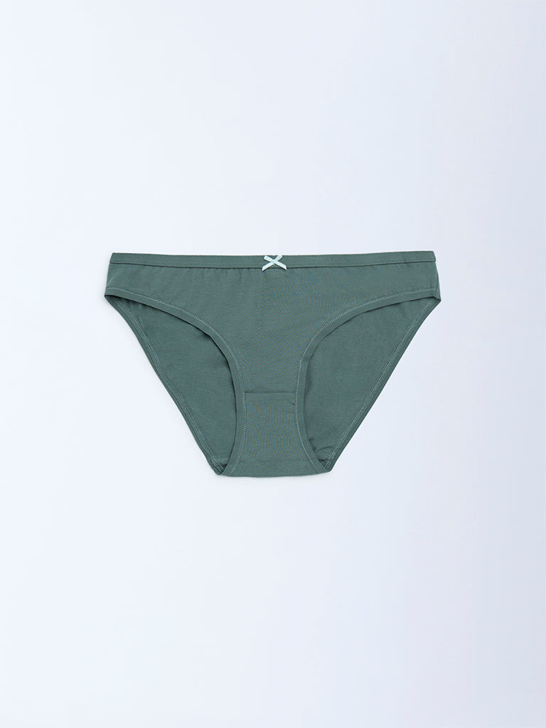 Wunderlove 3-Pack Floral Cotton-Blend Bikini Briefs