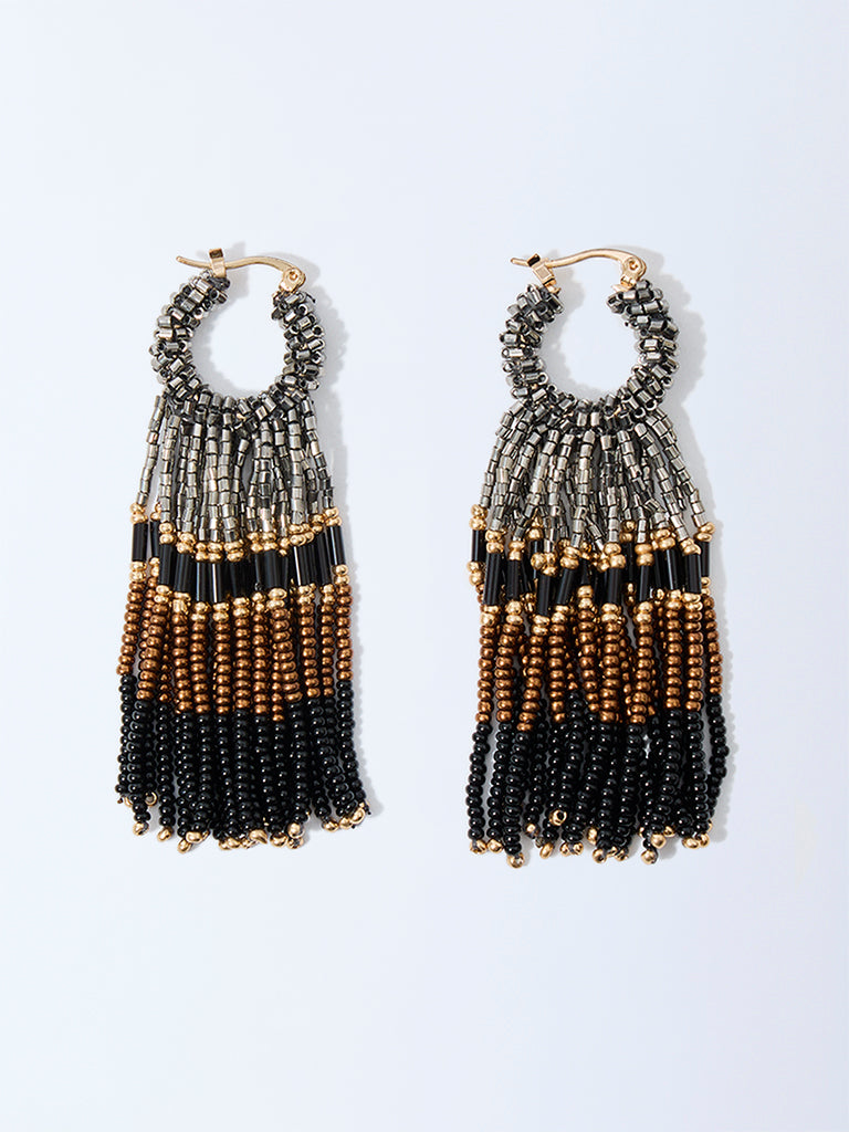 Westside Accessories Multicolour Beaded Dangler Earrings
