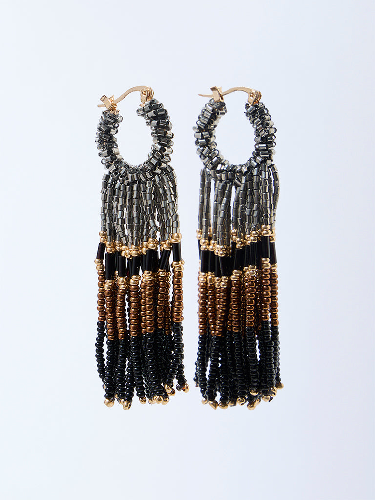 Westside Accessories Multicolour Beaded Dangler Earrings