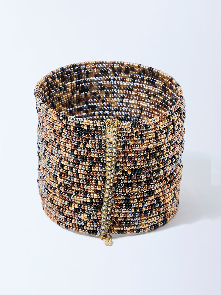 Westside Accessories Multicolour Beaded Heavy Cuff