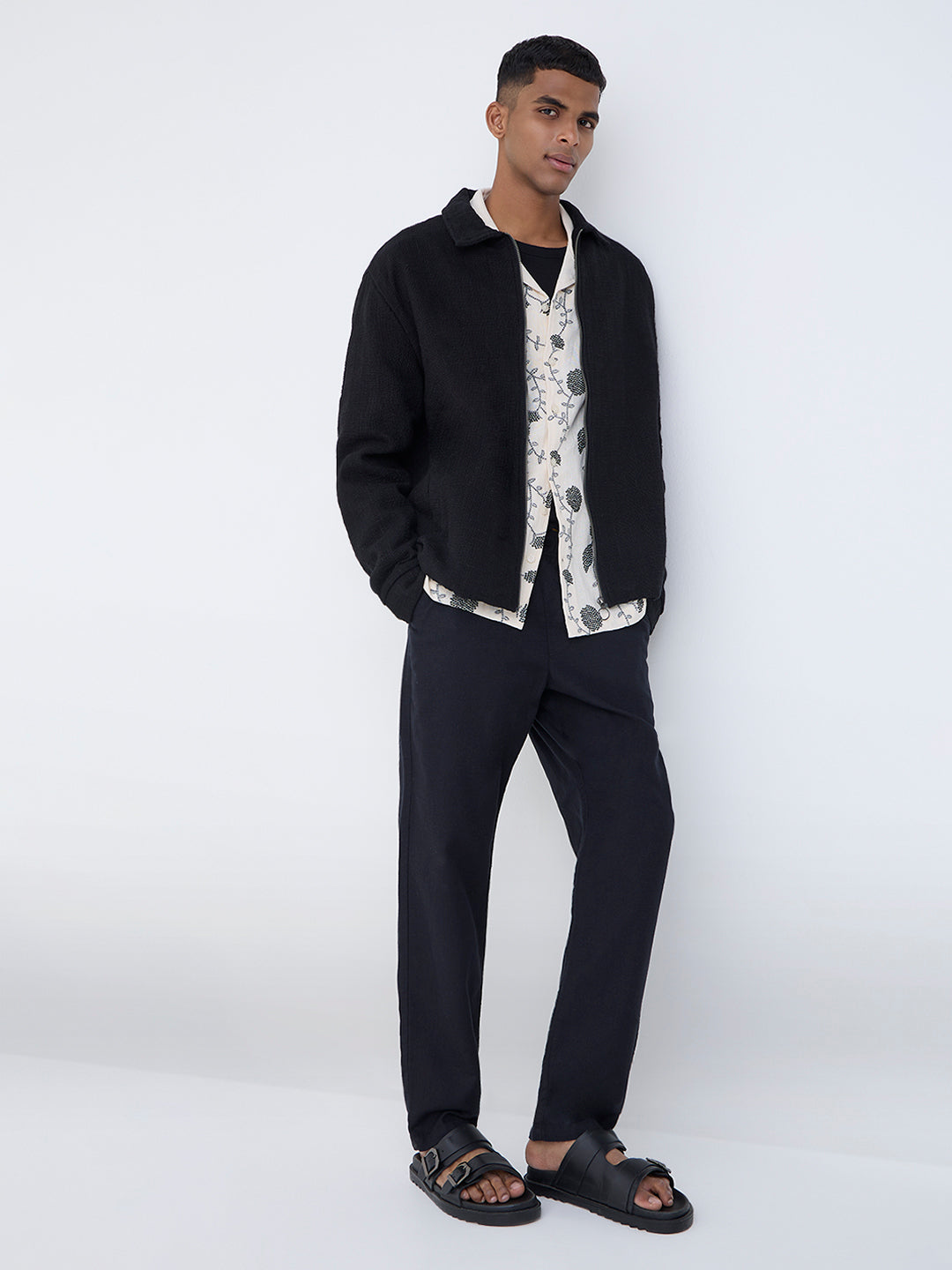 ETA Black Relaxed-Fit Cotton Jacket