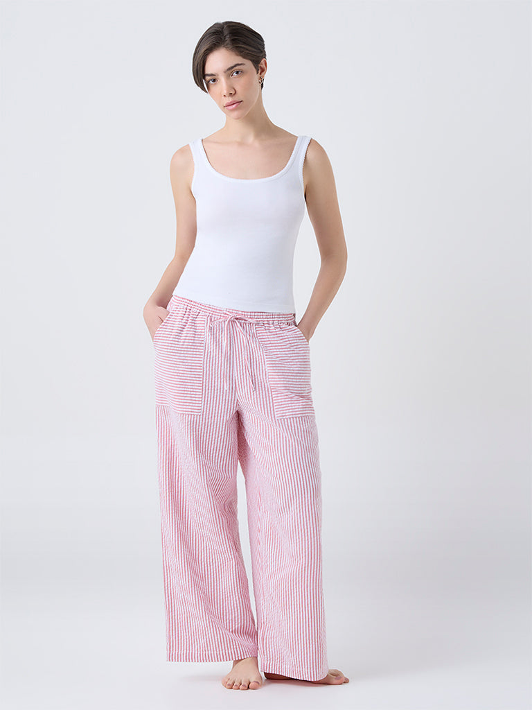 Wunderlove White Solid Cotton Camisole