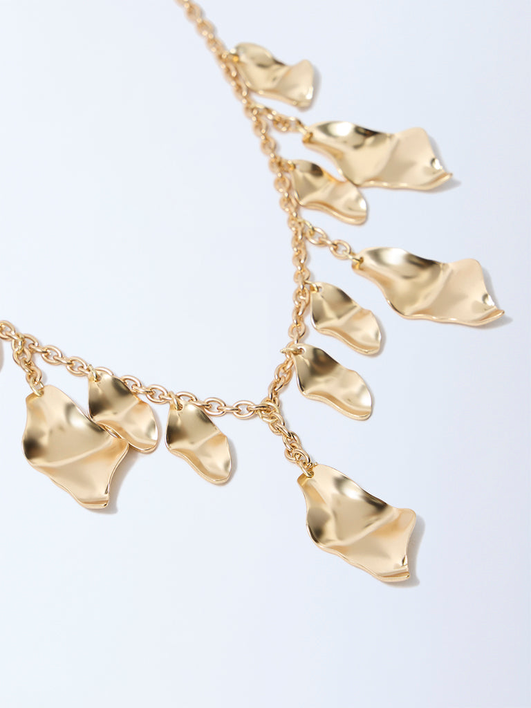 Westside Accessories Gold Molten Statement Necklace