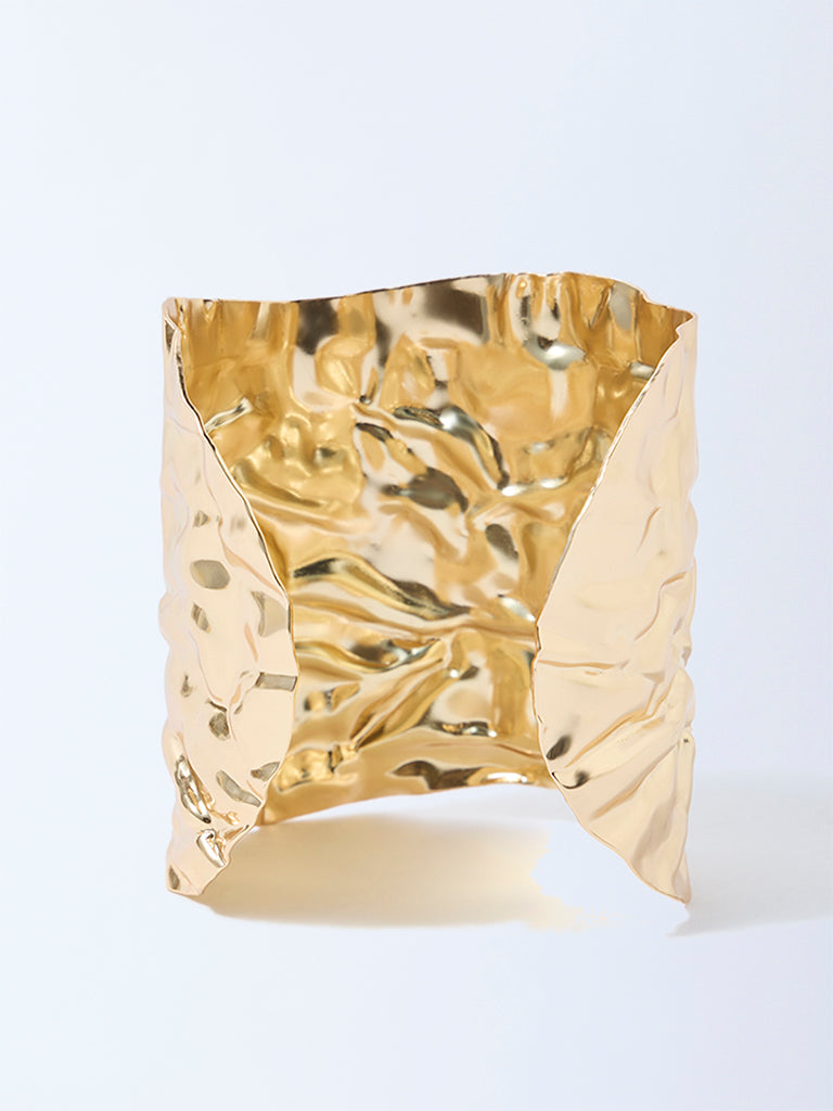Westside Accessories Gold Molten Open Statement Cuff