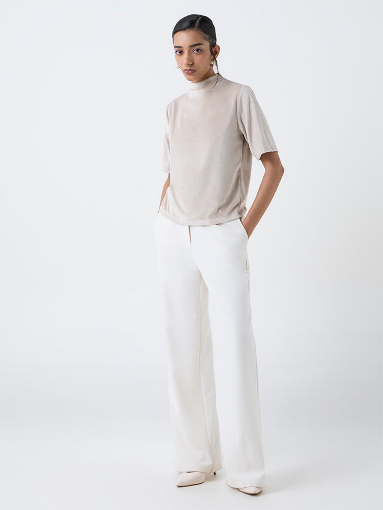 Wardrobe Light Beige Velvet Top