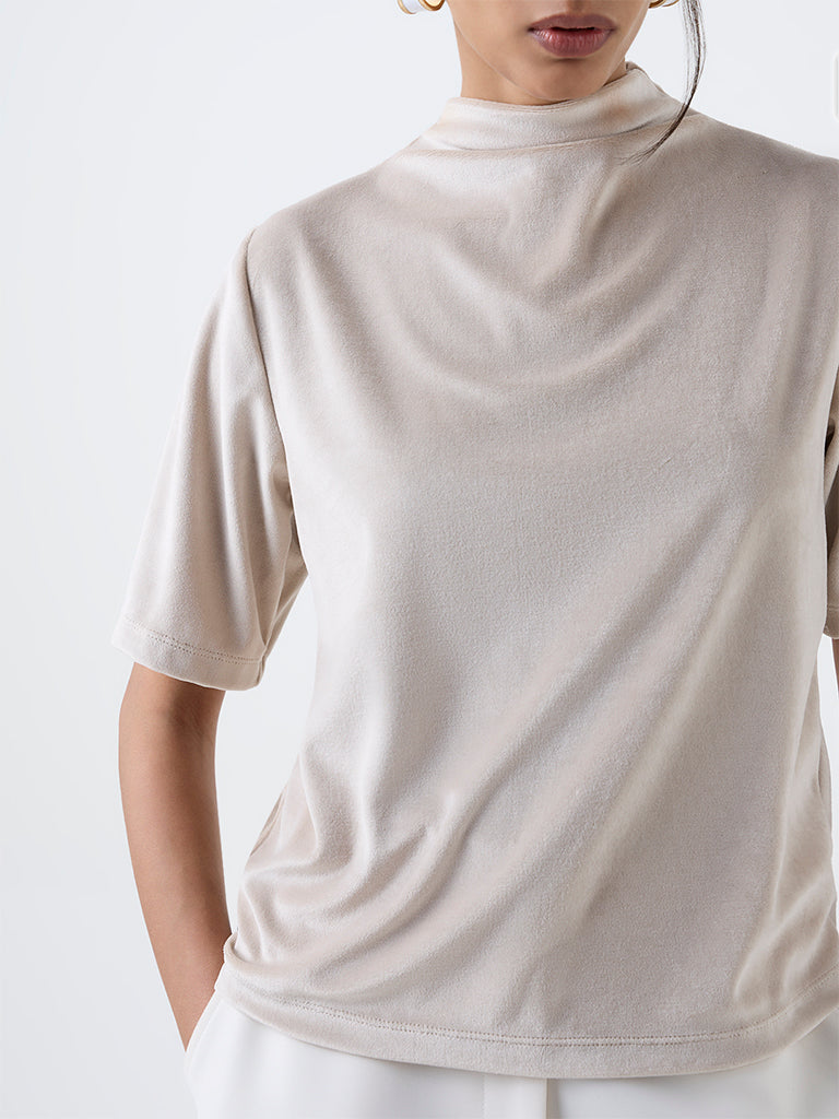 Wardrobe Light Beige Velvet Top