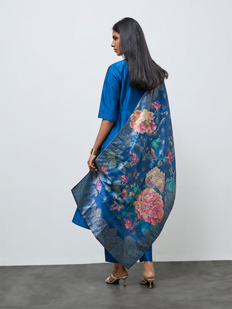 Vark Blue Anarkali Ethnic Set