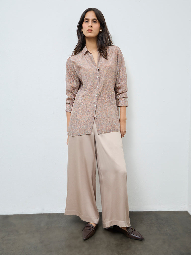 Zuba Light Beige Palazzos