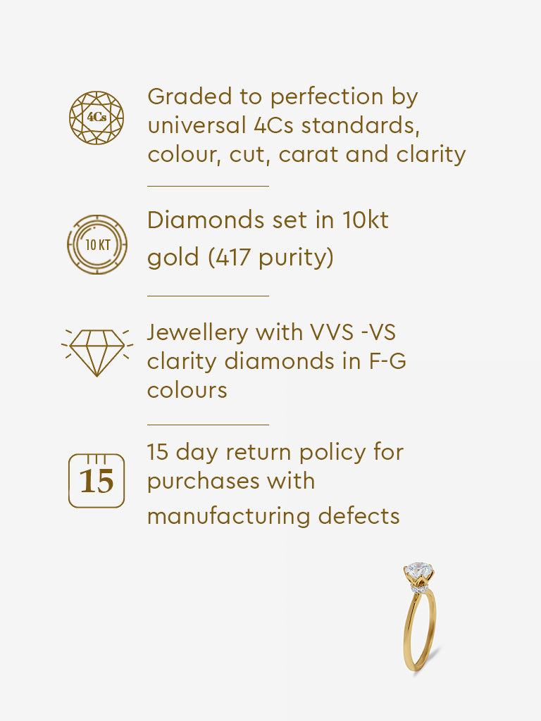 Halo Flower-Style Lab Diamond Solitaire Ring