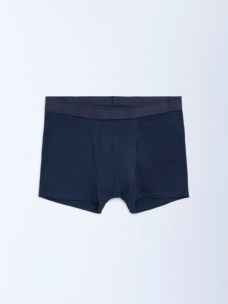 WES Lounge Multicolour Solid Cotton Trunks - Pack of 3