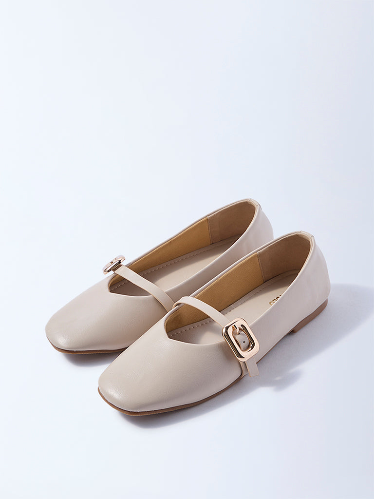 LUNA BLU Ivory Mary Jane Shoes
