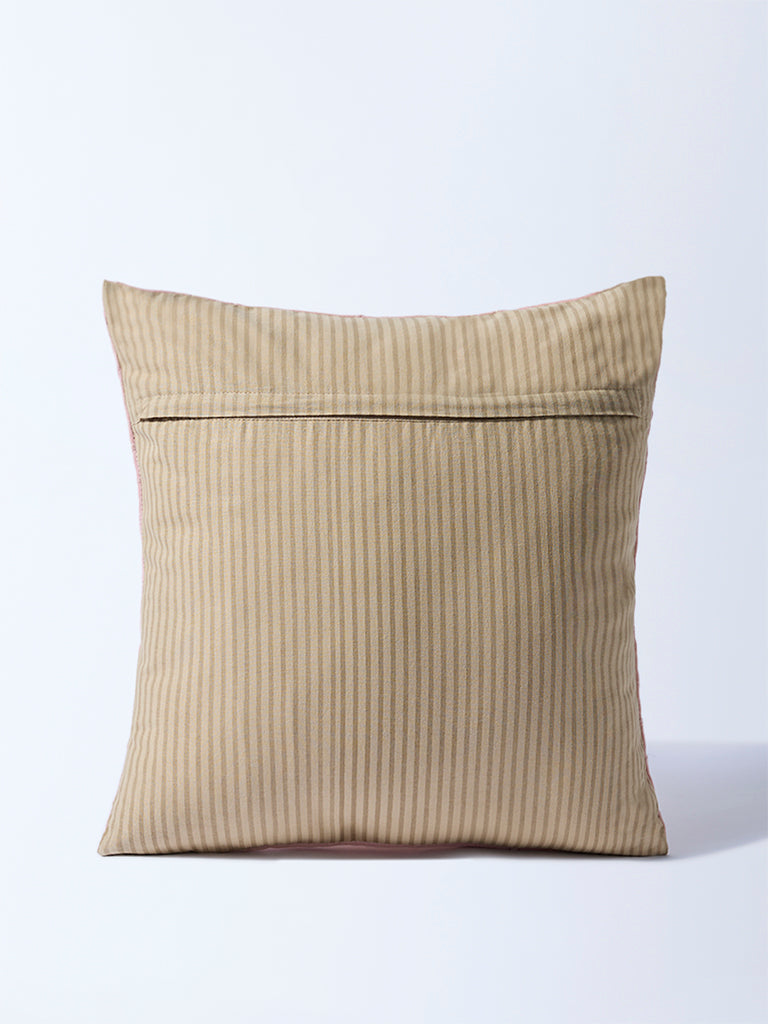 Westside Home Pink Floral Detailed Cushion Cover