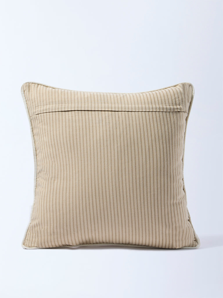 Westside Home Pink Floral Embroidered Cushion Cover