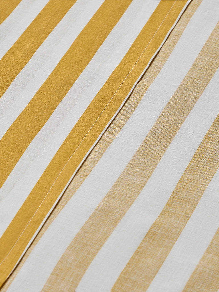 Westside Home Yellow Striped Queen Bed Sheet Set