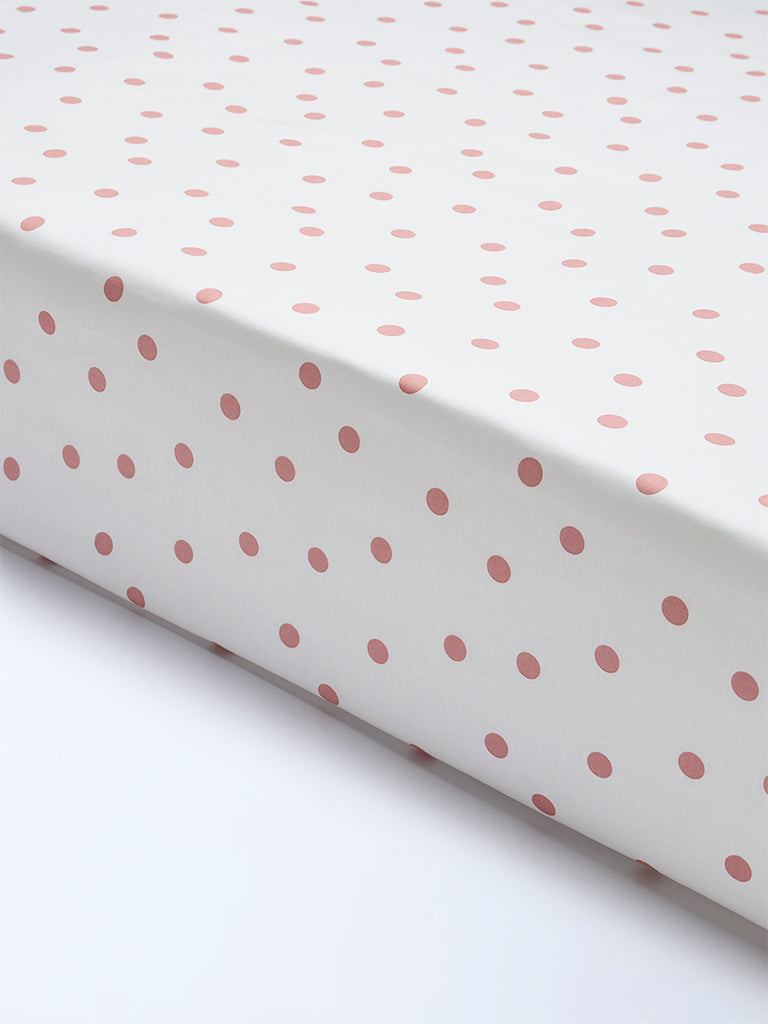Westside Home Pink Polka Dot King Bed Sheet Set