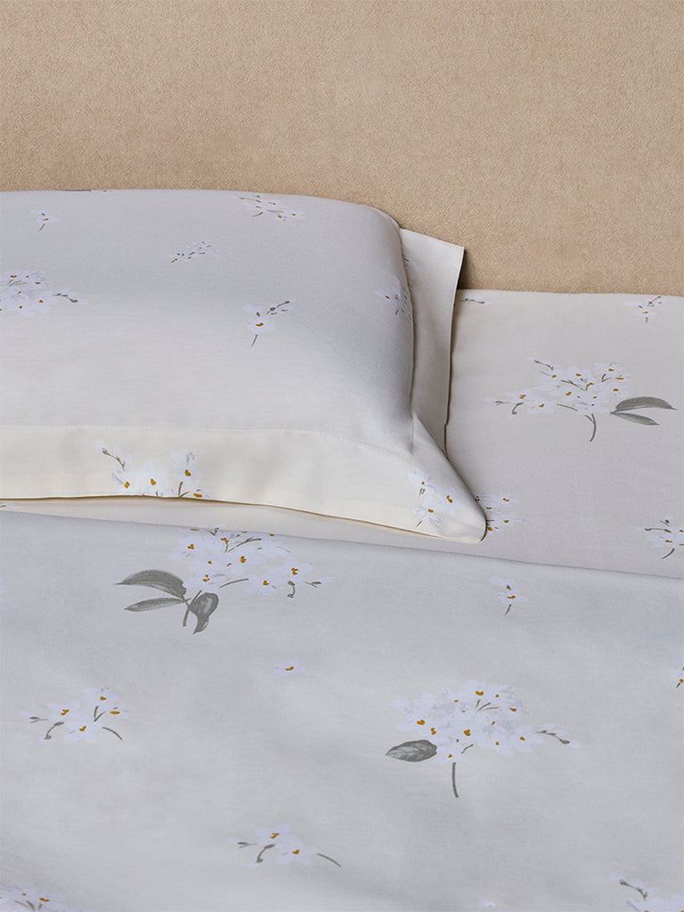 Westside Home Light Yellow Floral King Bed Sheet Set