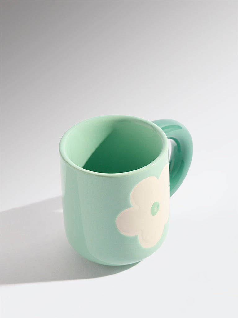 Westside Home Blue Floral Pattern Mug