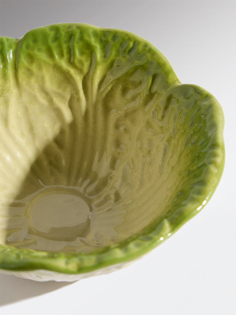 Westside Home Green Lettuce Large Bowl