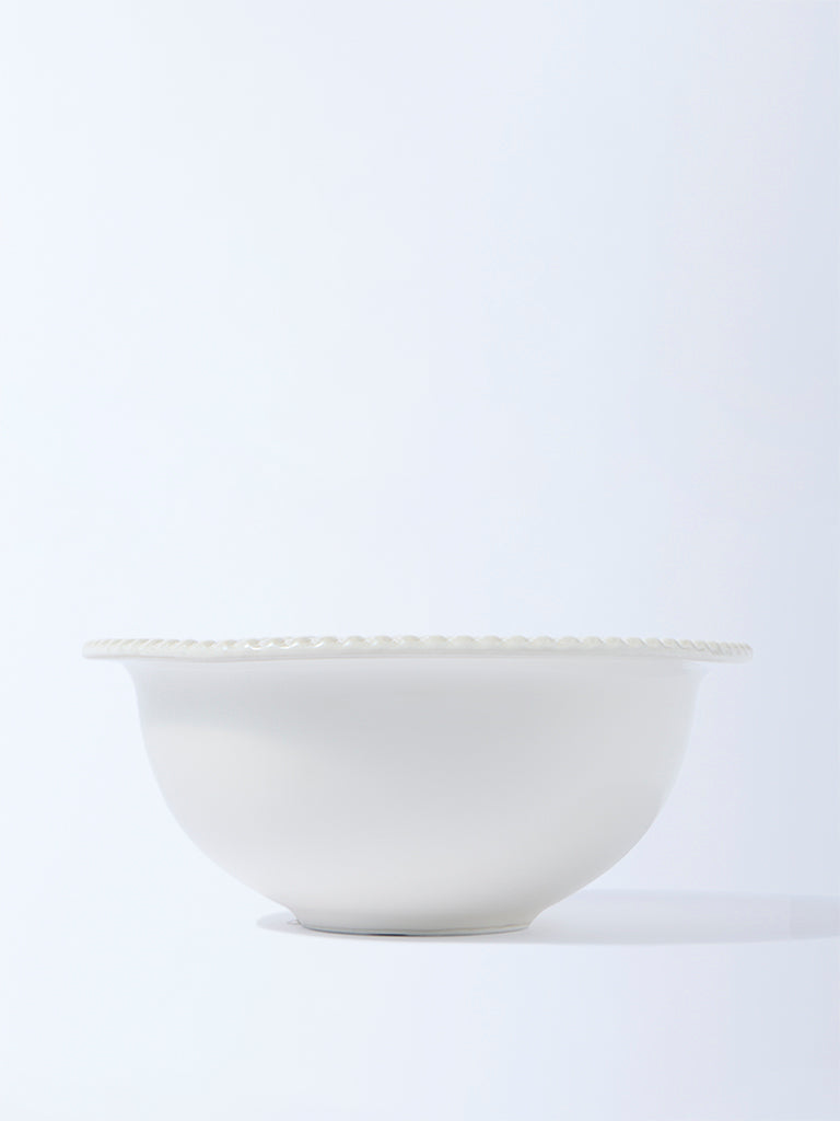 Westside Home White Beaded Bowl