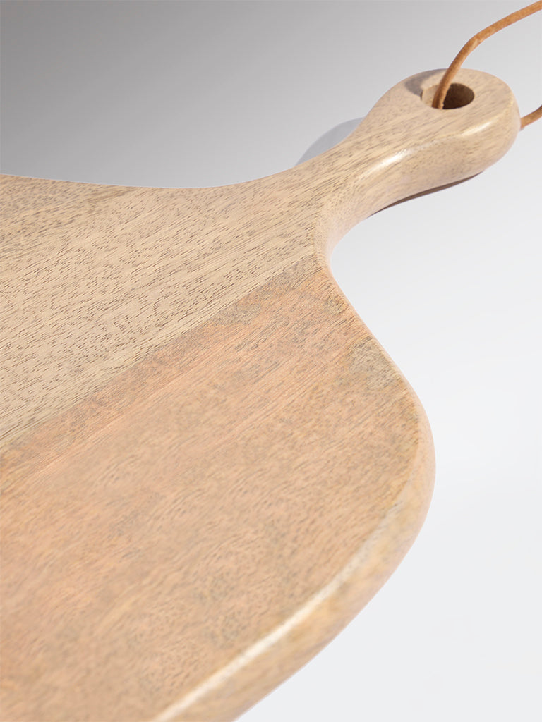 Westside Home Beige Typographic Wooden Chopper