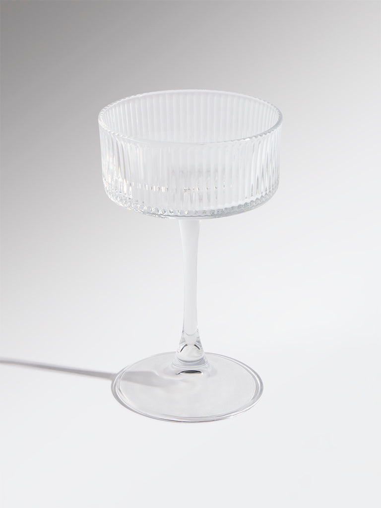 Westside Home Clear Textured Coupe Wine Glass