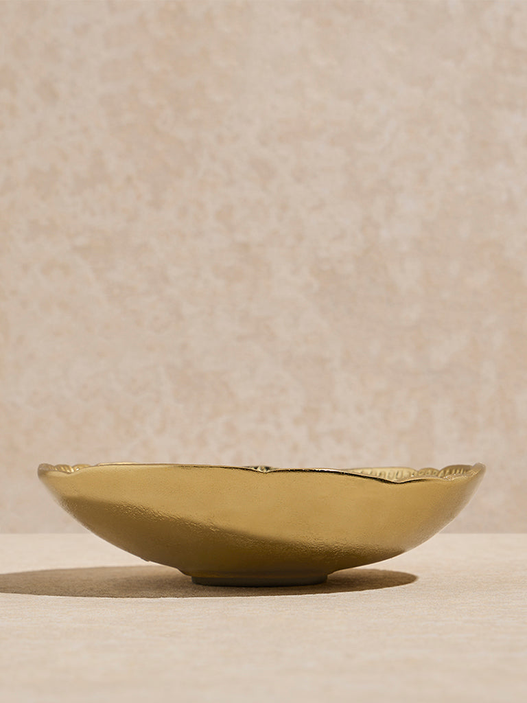 Westside Home Gold Hammered Textured Decorative Platter