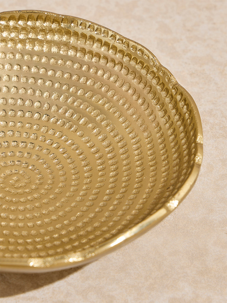 Westside Home Gold Hammered Textured Decorative Platter