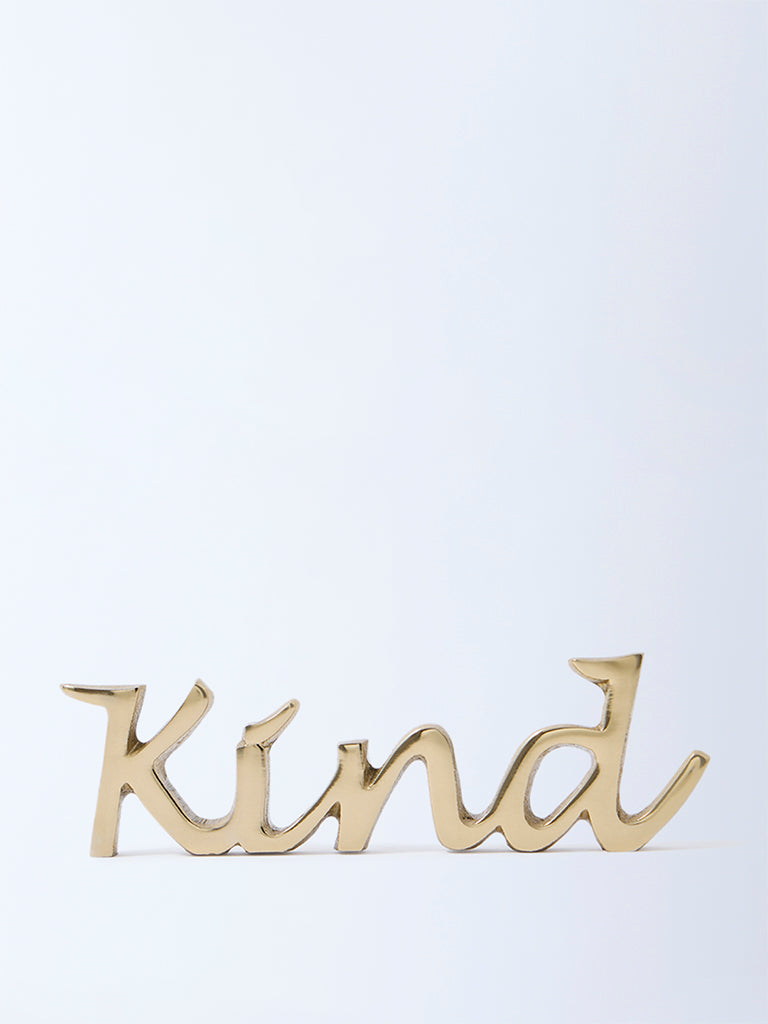 Westside Home Gold Kind Text Decorative Object