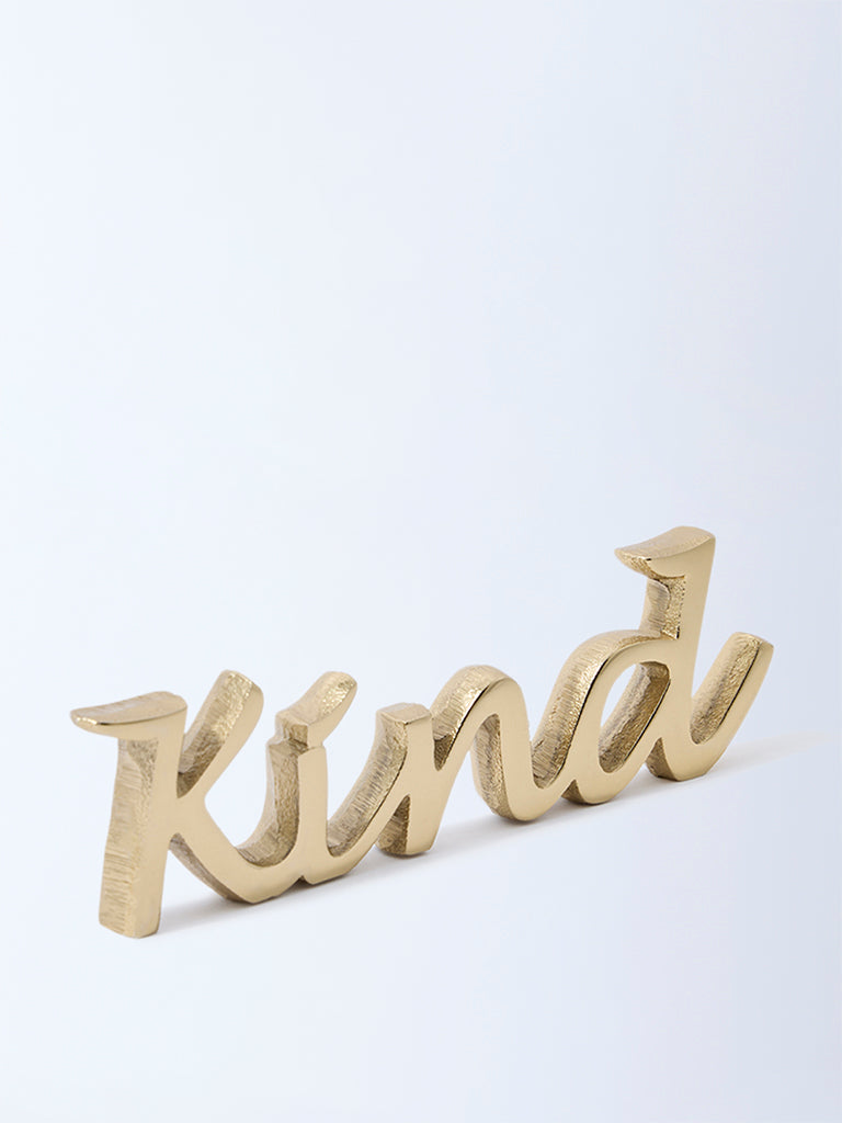 Westside Home Gold Kind Text Decorative Object