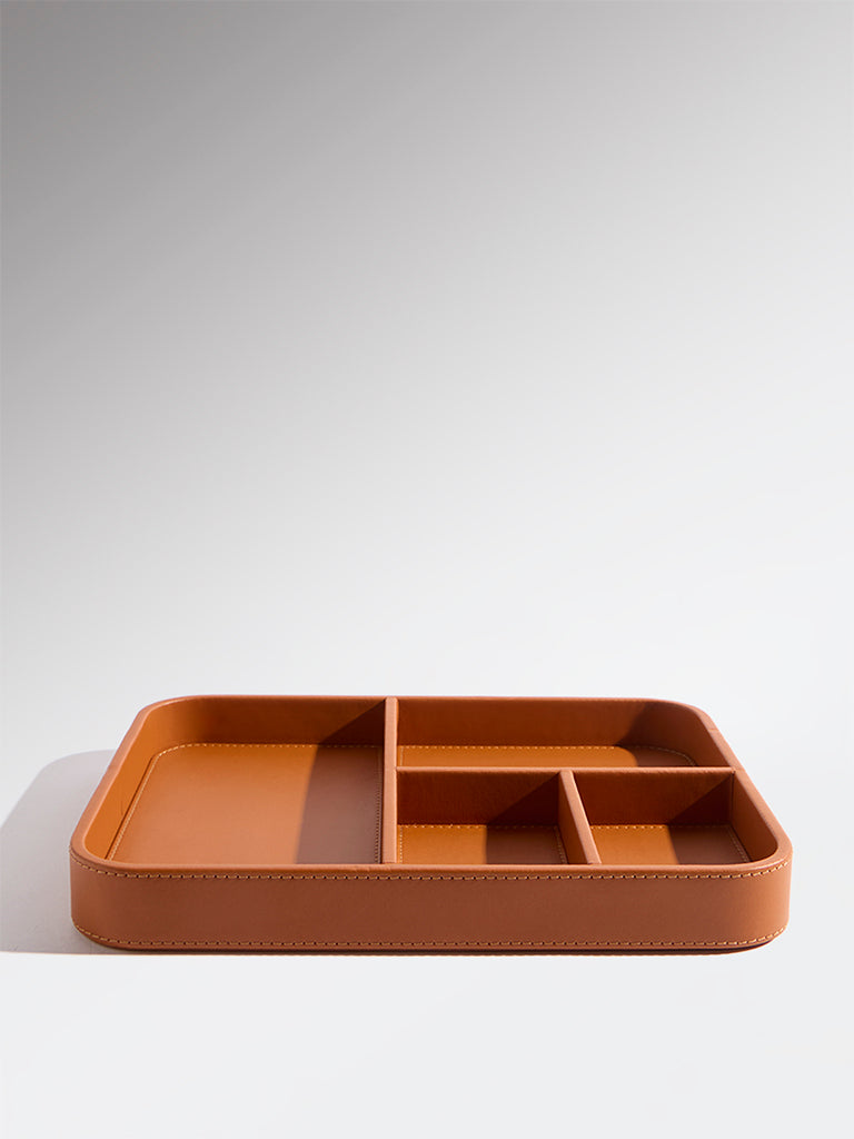Westside Home Tan Jewellery Tray