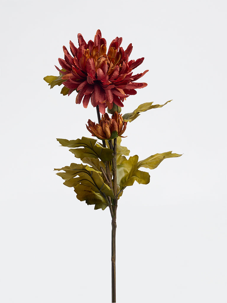 Westside Home Rust Artificial Chrysanthemum Plant