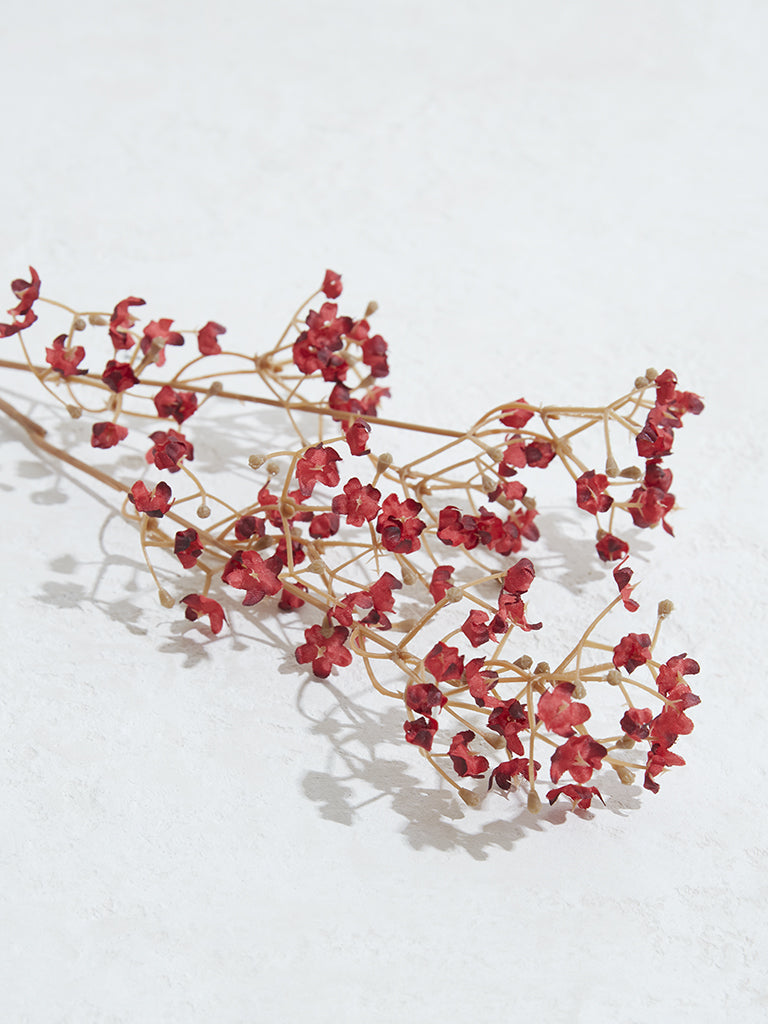 Westside Home Dark Red Gypsophilia Artificial Flower
