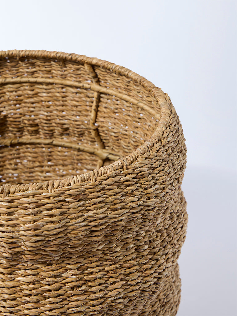 Westside Home Brown Seagrass Wired Planter - Large
