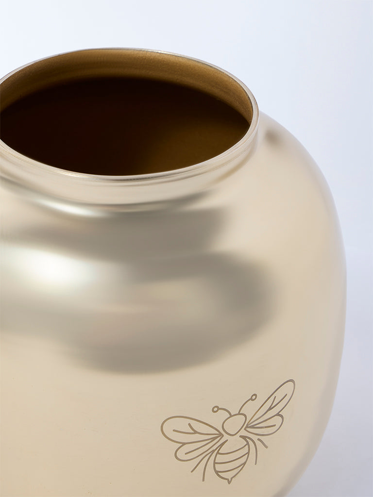 Westside Home Gold Etched Metal Vase