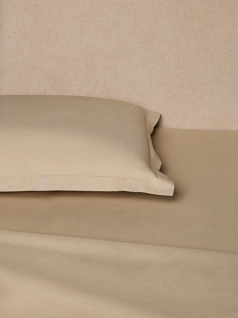 Westside Home Beige Solid King Bed Sheet Set