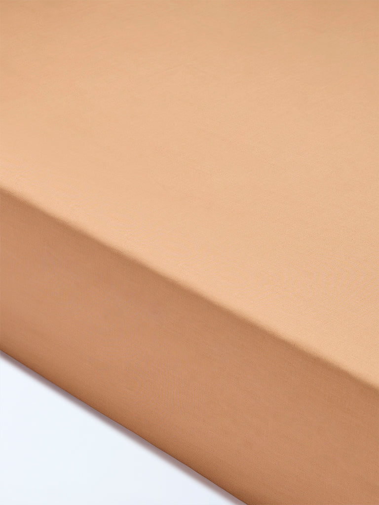 Westside Home Brown Solid Queen Bed Sheet Set