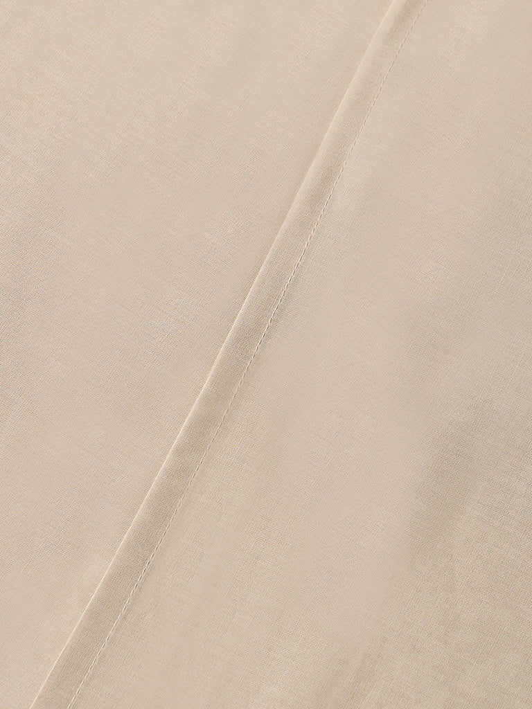 Westside Home Beige Solid Queen Bed Sheet Set