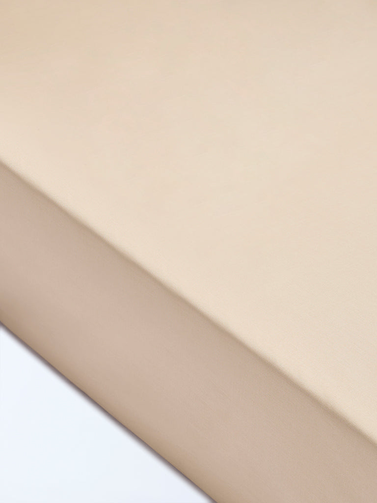 Westside Home Beige Solid King Bed Sheet Set