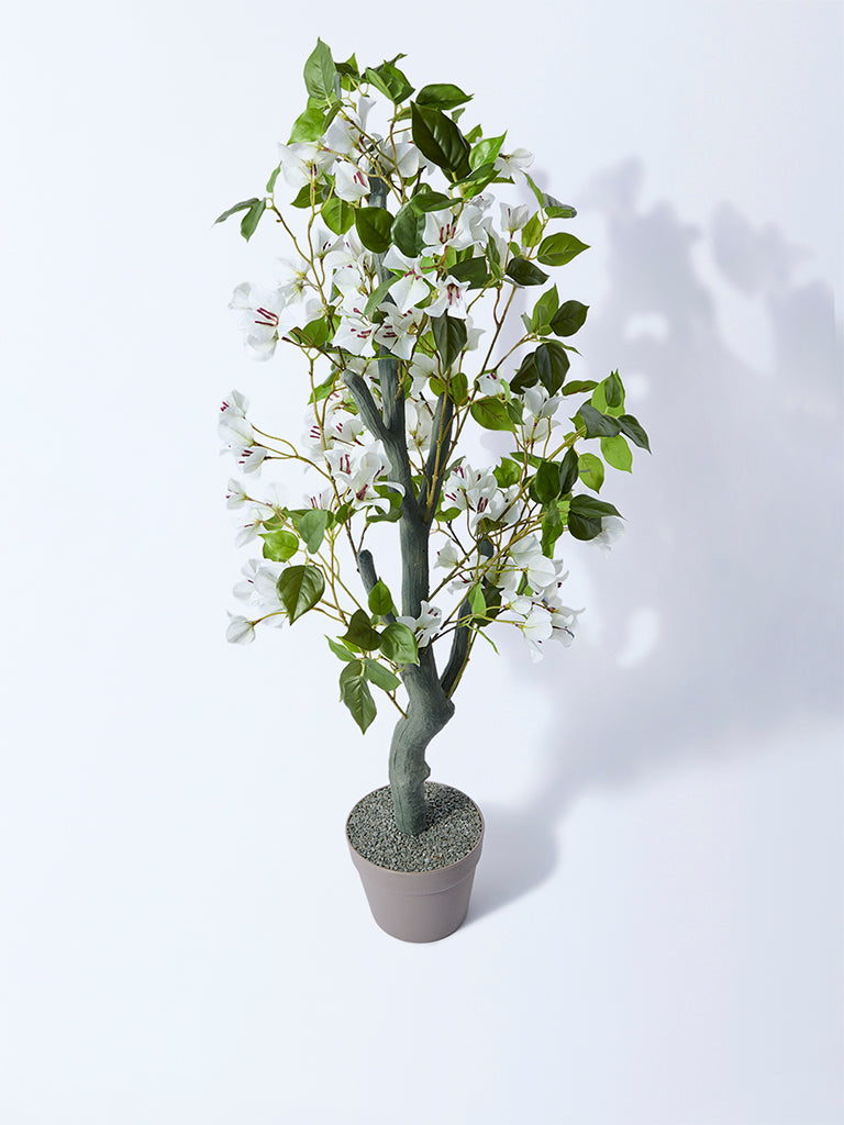 Westside Home White Artificial Bougainvillea Plant
