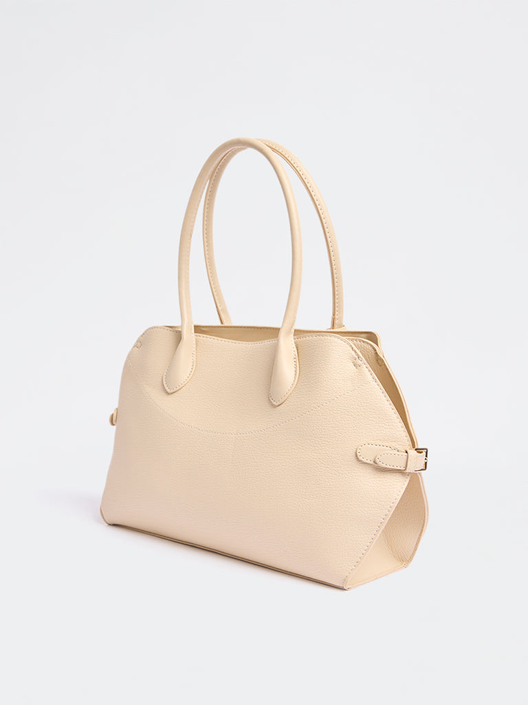 Westside Ivory Textured Mini Tote Bag