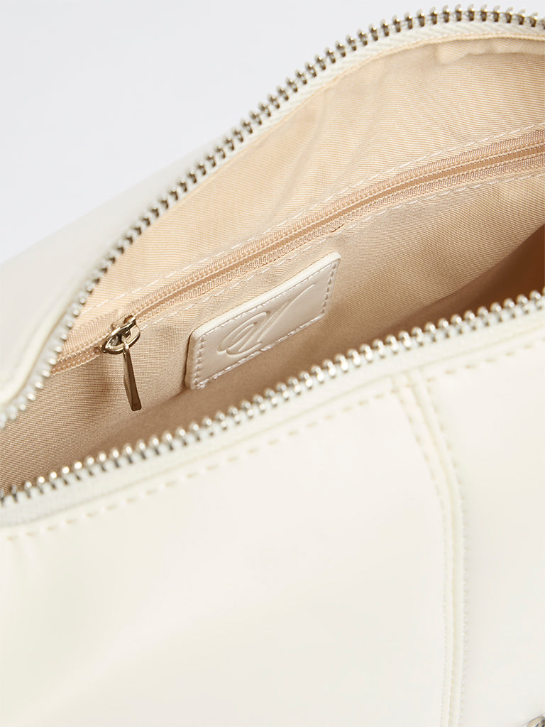 Westside White Top Handle Bag