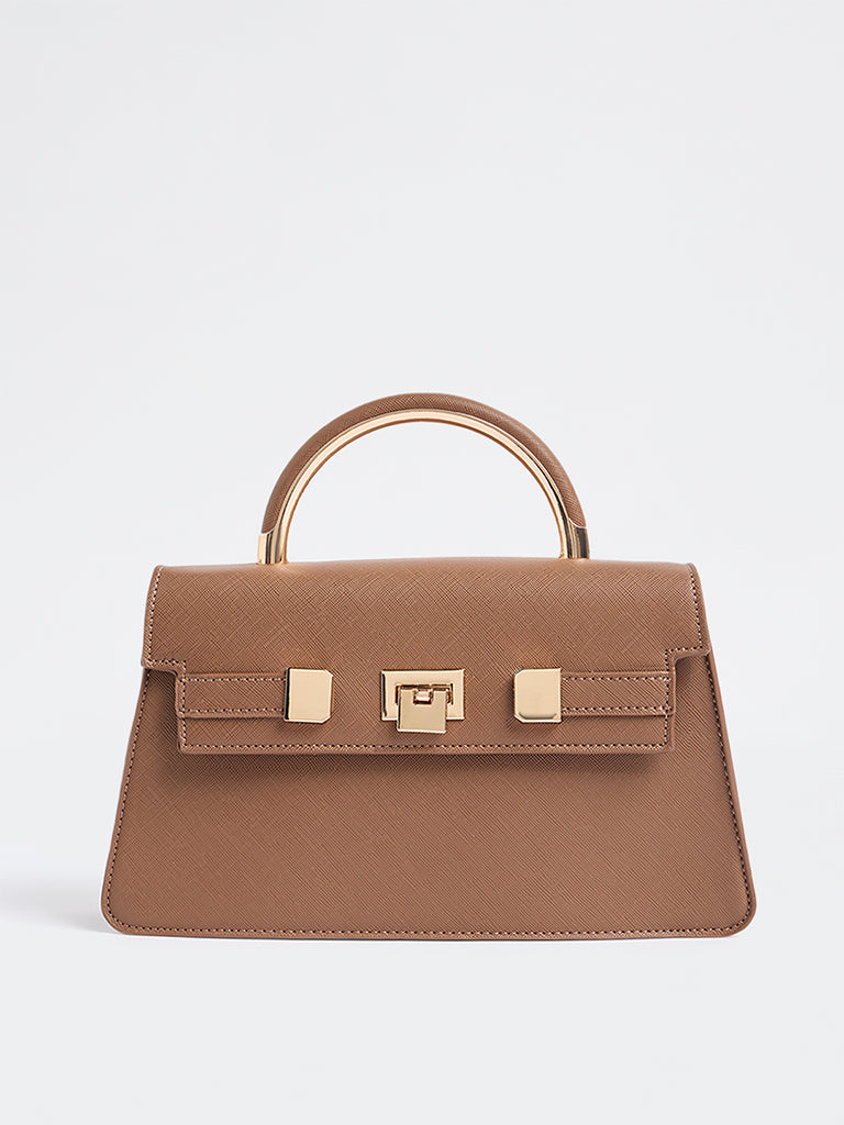 Westside Brown Satchel Bag with Sling
