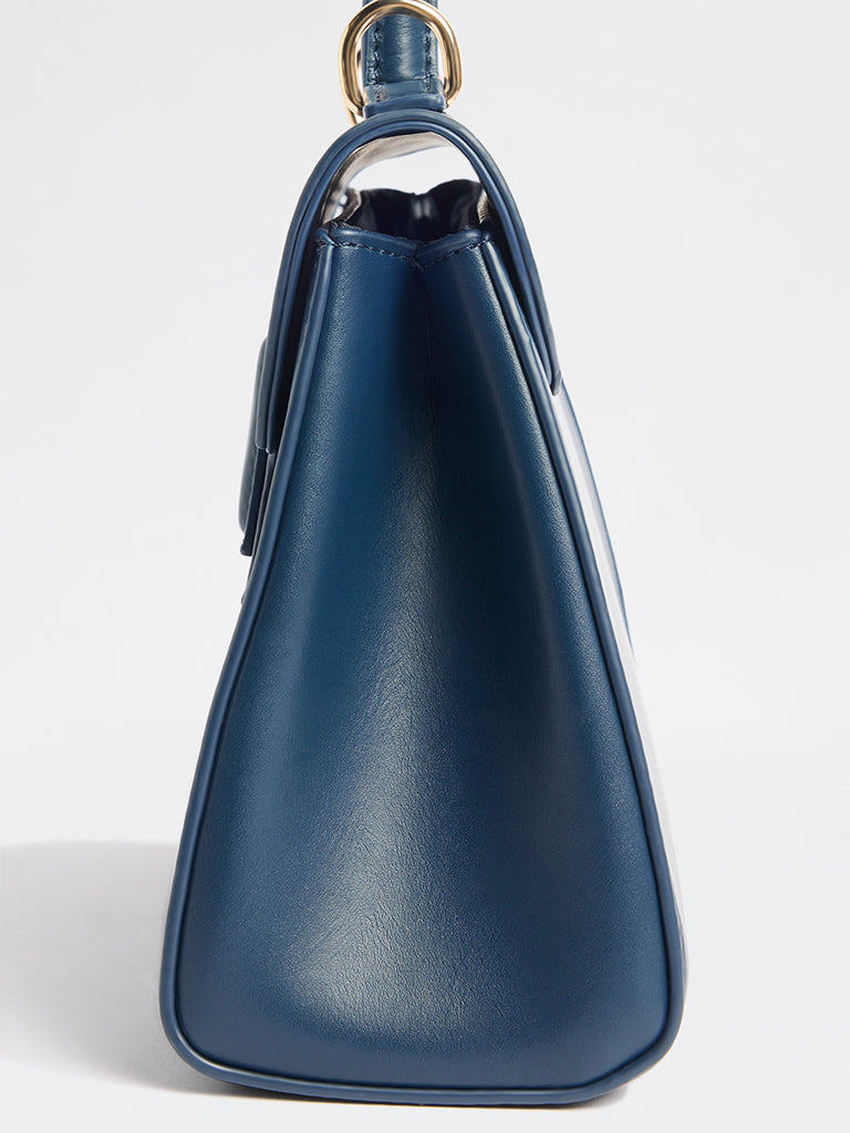 Westside Navy Satchel Bag with Sling