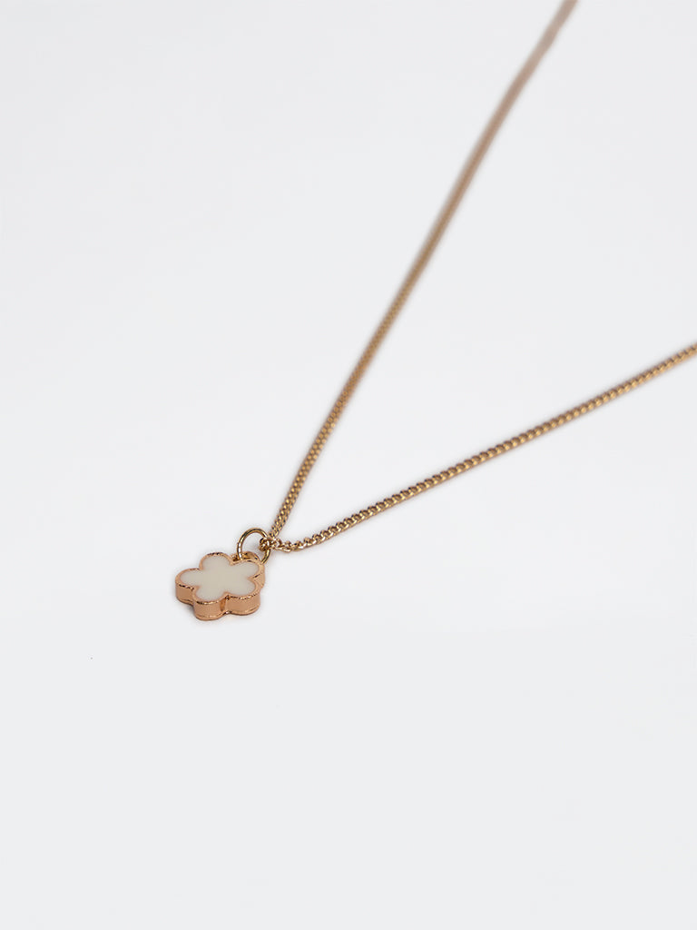 Westside Accessories Gold Enamel Floral Necklace