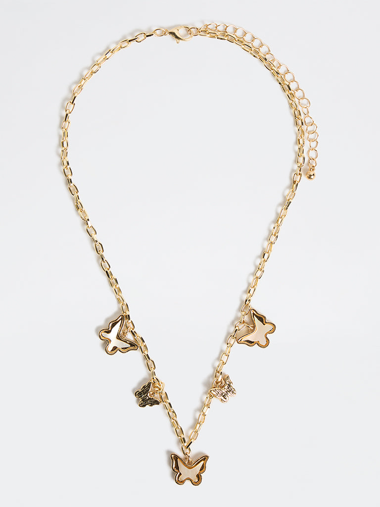 Westside Accessories Gold Butterfly Charm Necklace